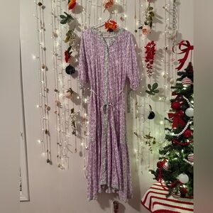 💚💜 Cactus + Pearl Green and Purple Maxi Dress 💜💚